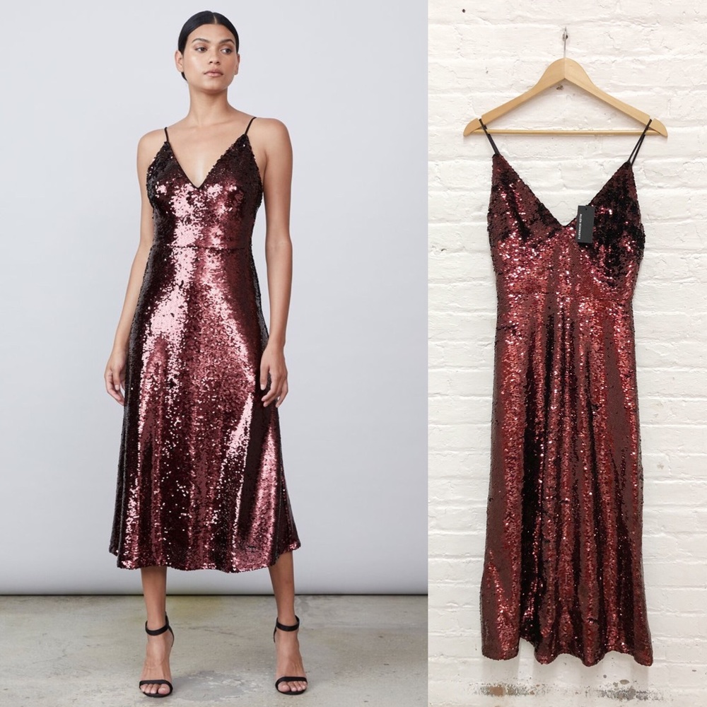 SOLD on IG Allen Schwartz Sequined Midi Dress